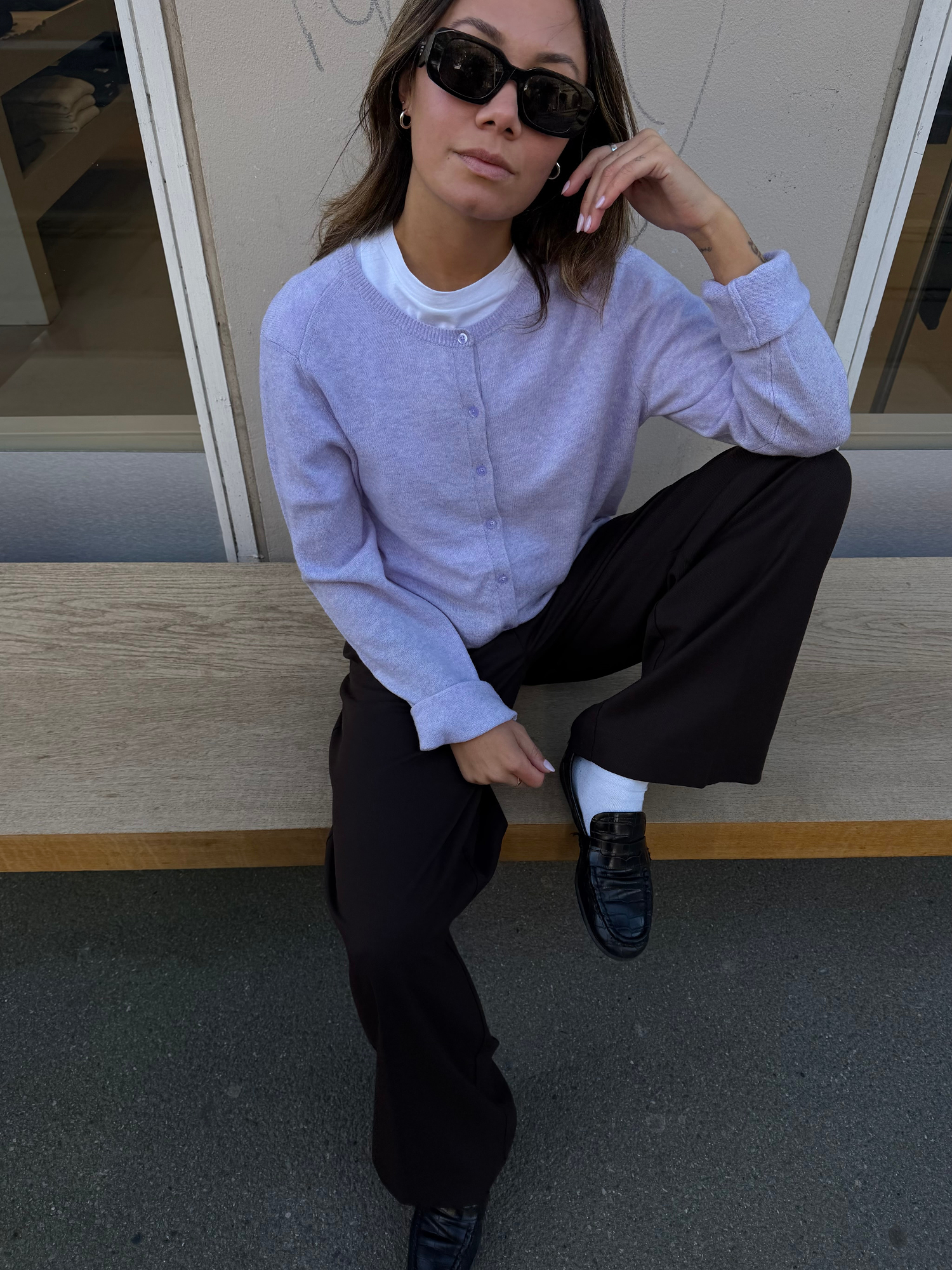 Basic Apparel Selem Cardigan Cardigans 903 Violet Tulip